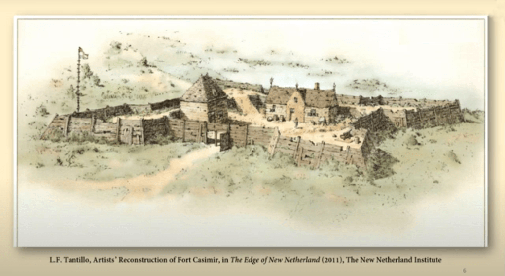 L.F. Tantillo, Artists Reconstruction of Fort Casimir in, "The Edge of New Netherland" (20122