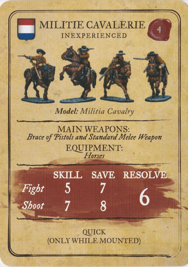 Militie Cavalerie Unit Card