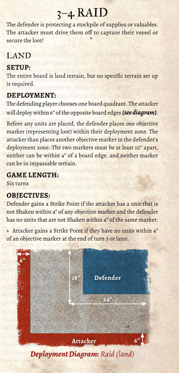RAID - Blood & Plunder Scenario rules