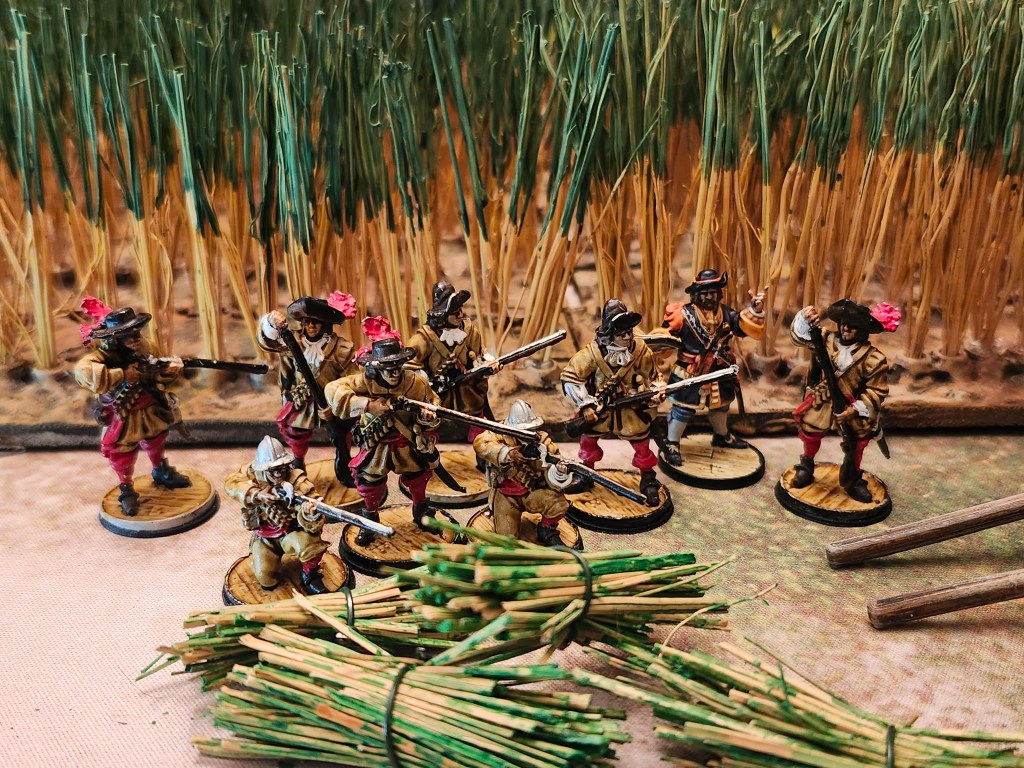 Dutch Militia near a wagon of sugarcane