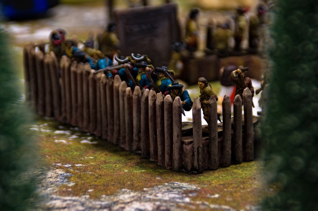 French prepare to attack an English controlled palisade - photo by William K Oakley JR