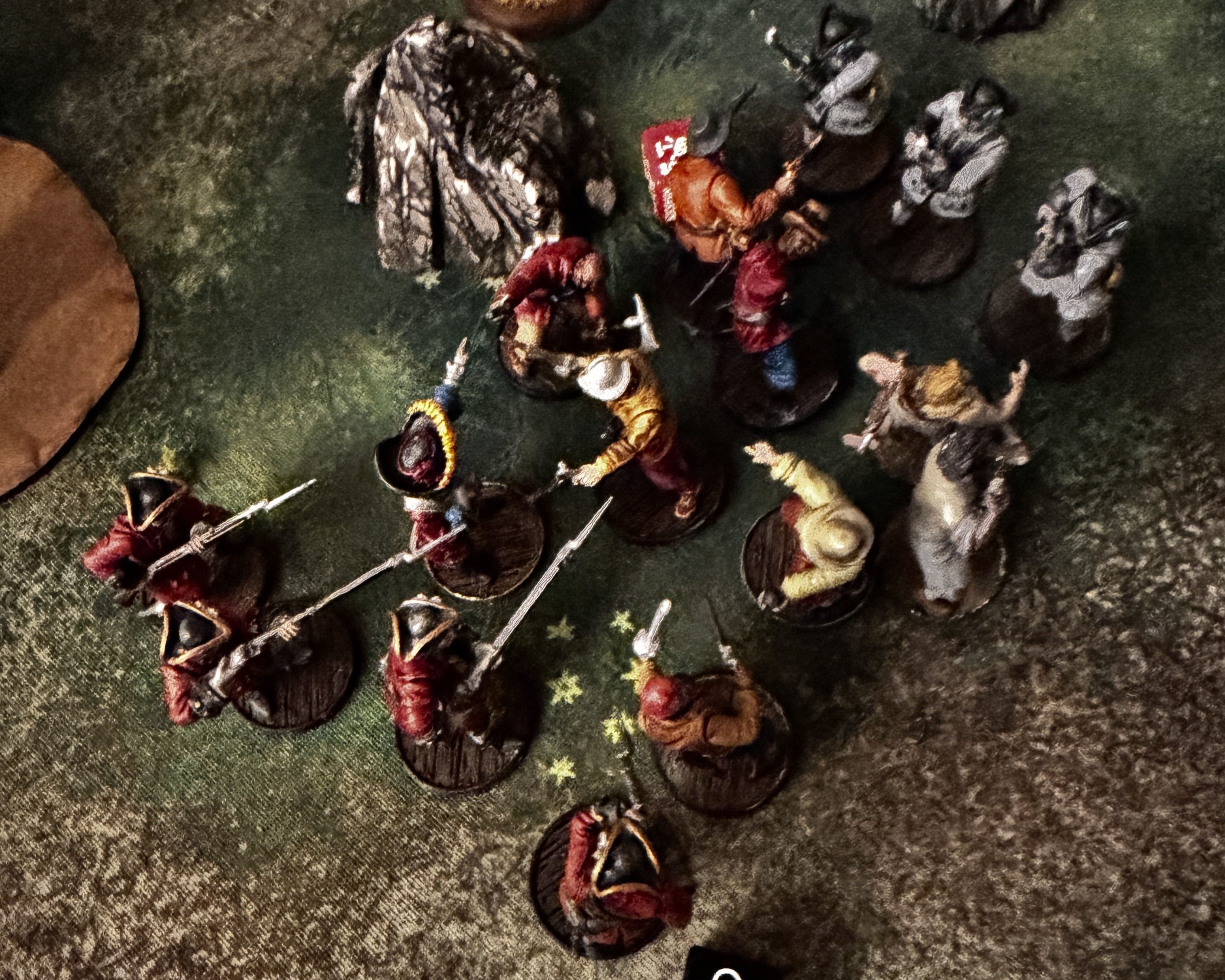 French and English miniatures in a bayonet charge