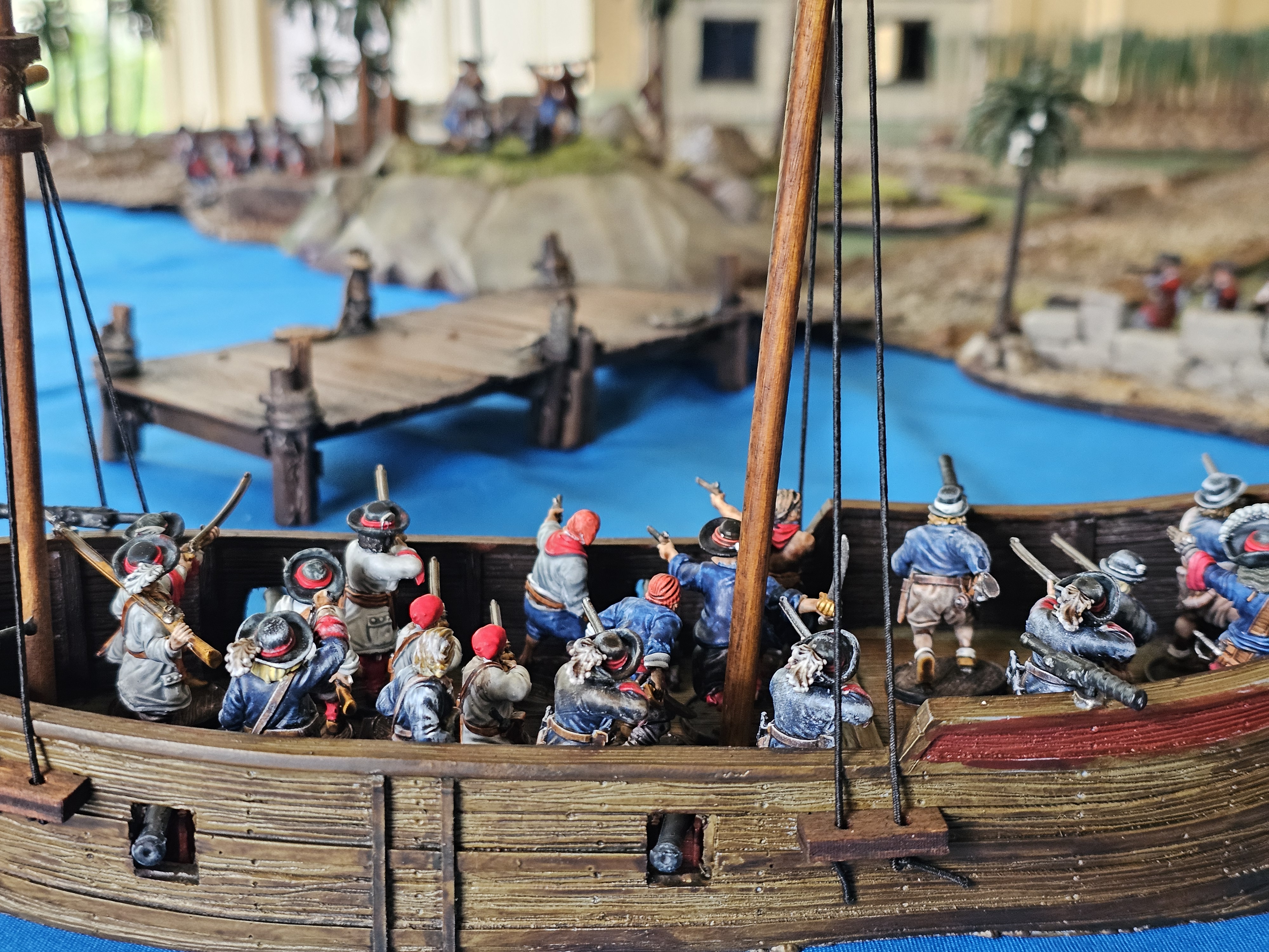 English engage in an amphibious battle in Blood & Plunder - photo by Ret Talbot Week 7