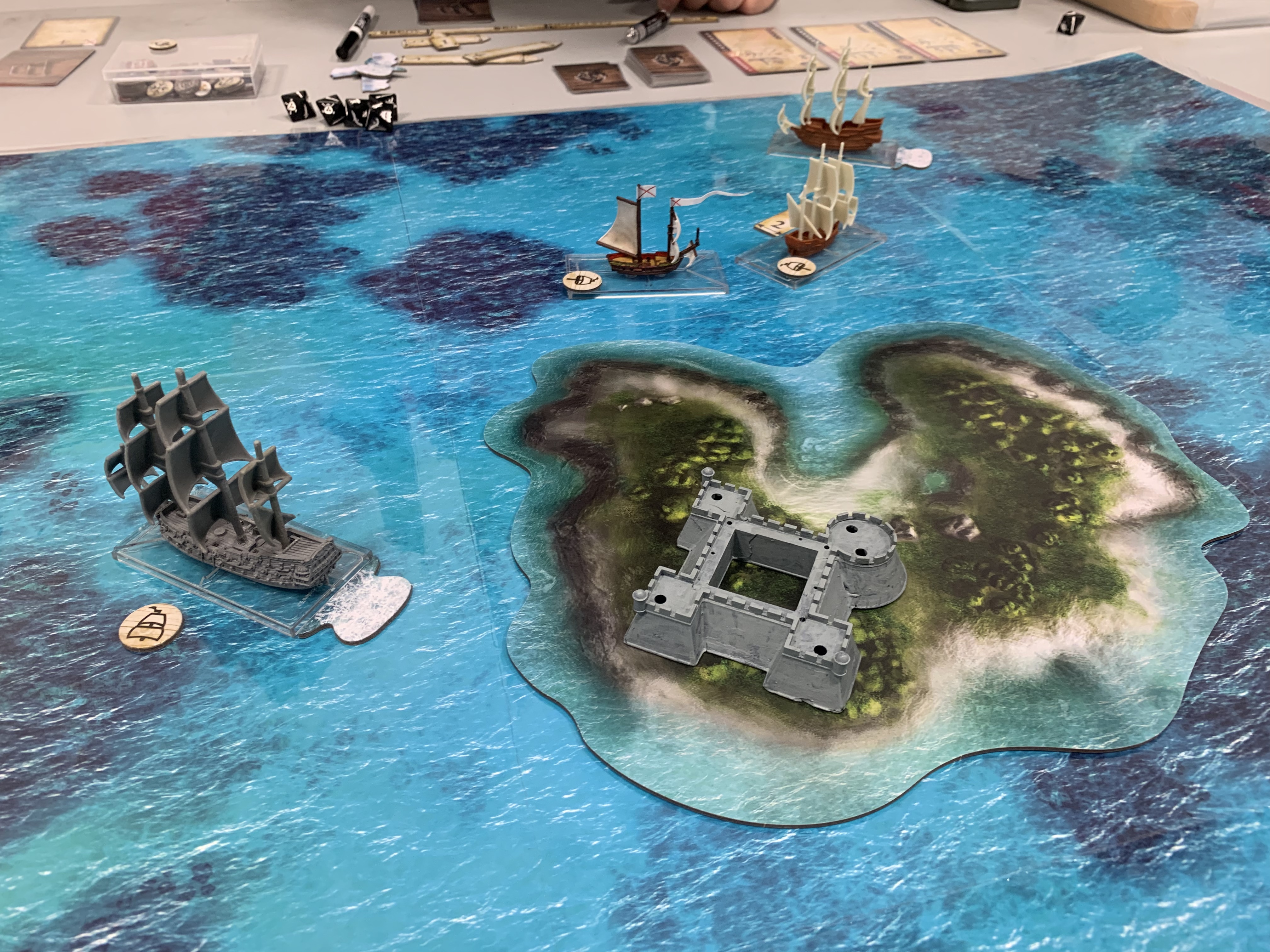 English and Spanish fight under the shadow of a stone fortress in Oak & Iron - photo by Brian Kreis