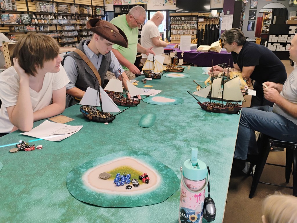 Fickle Seas game in progess - photo by Bryan M Hangartner