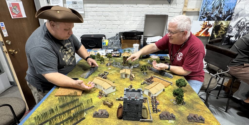 Intense game on a great table (photo by John Pollock)