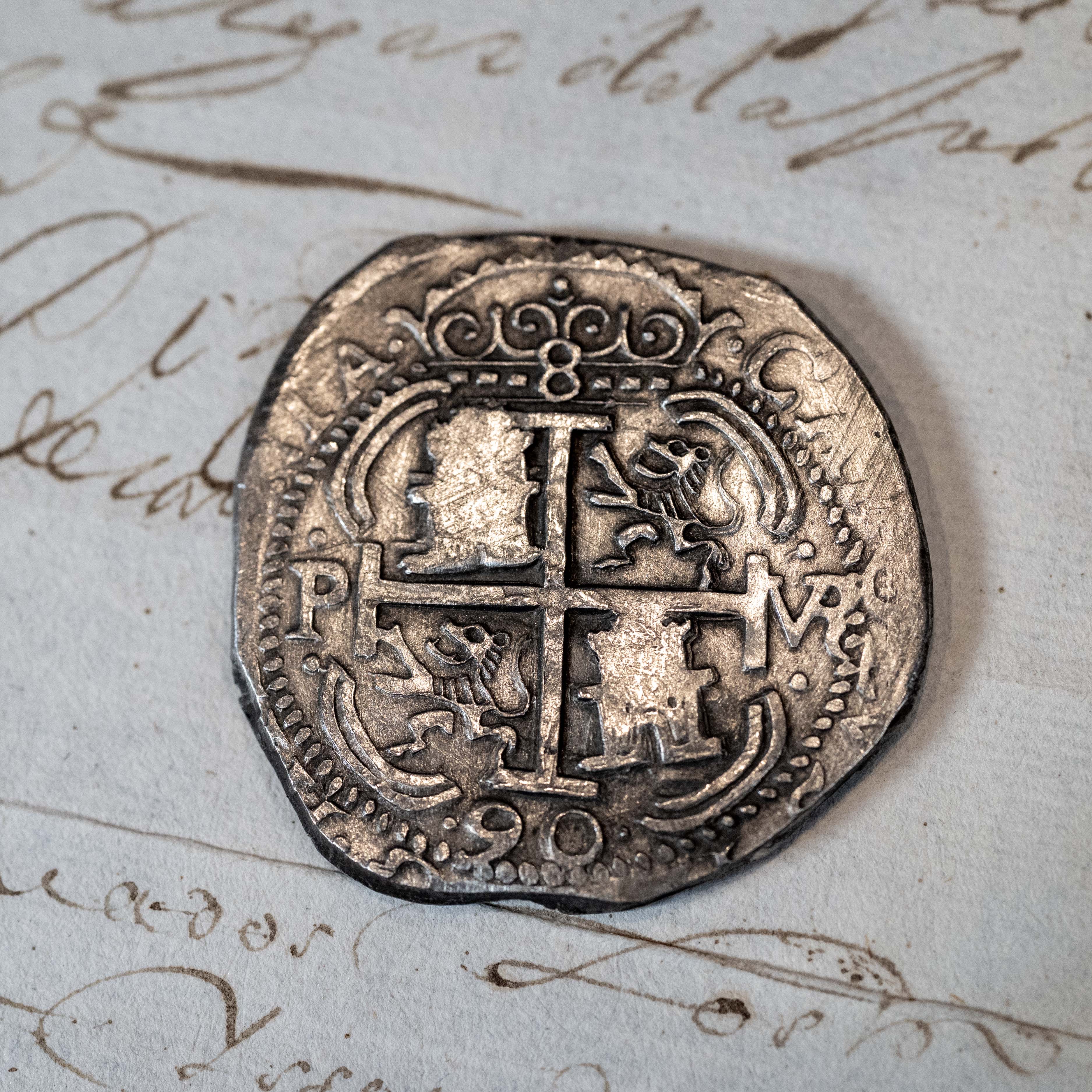 Fortune Token - 1690 Spanish 8 Reale Cob Coin - Image 2