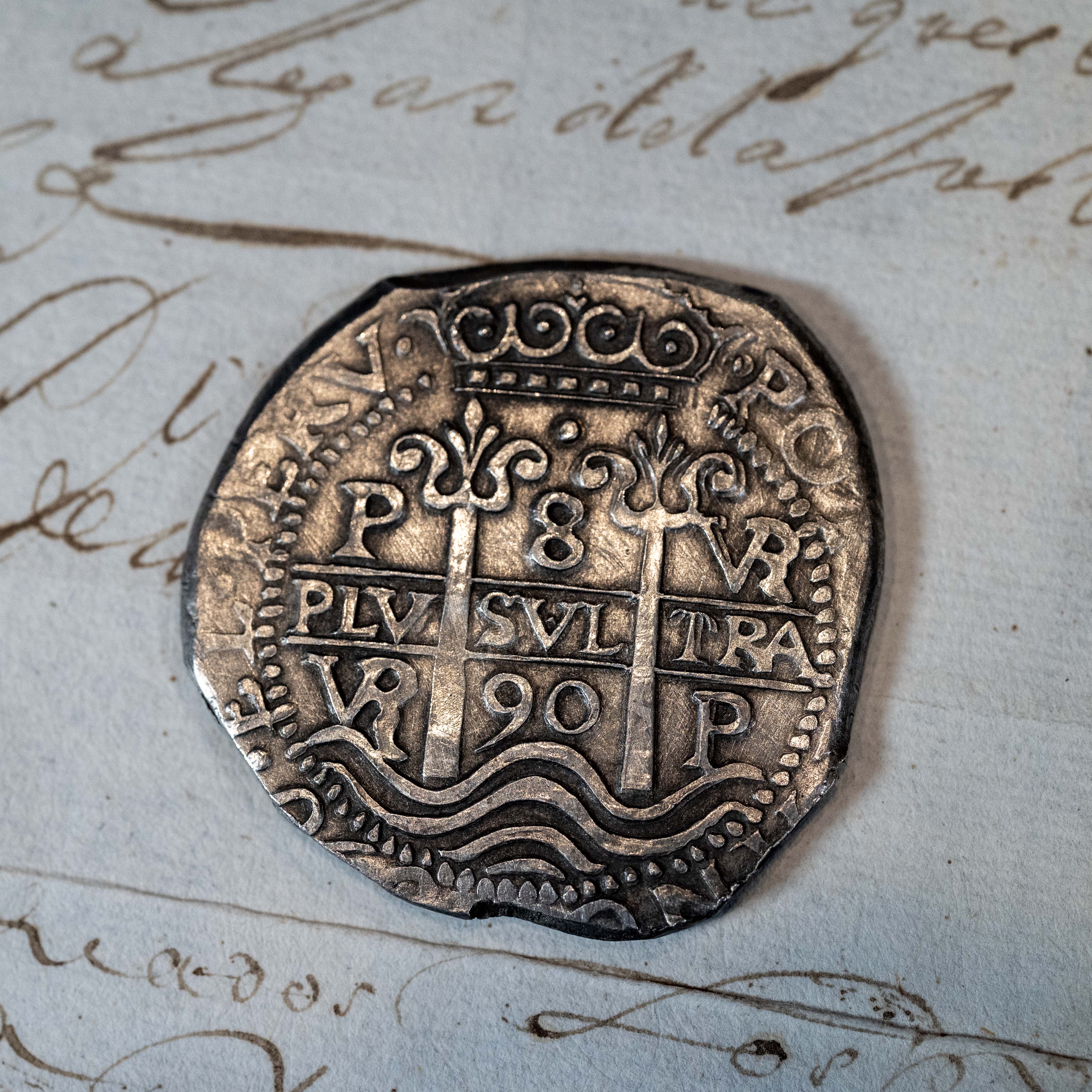 Fortune Token - 1690 Spanish 8 Reale Cob Coin - Image 3