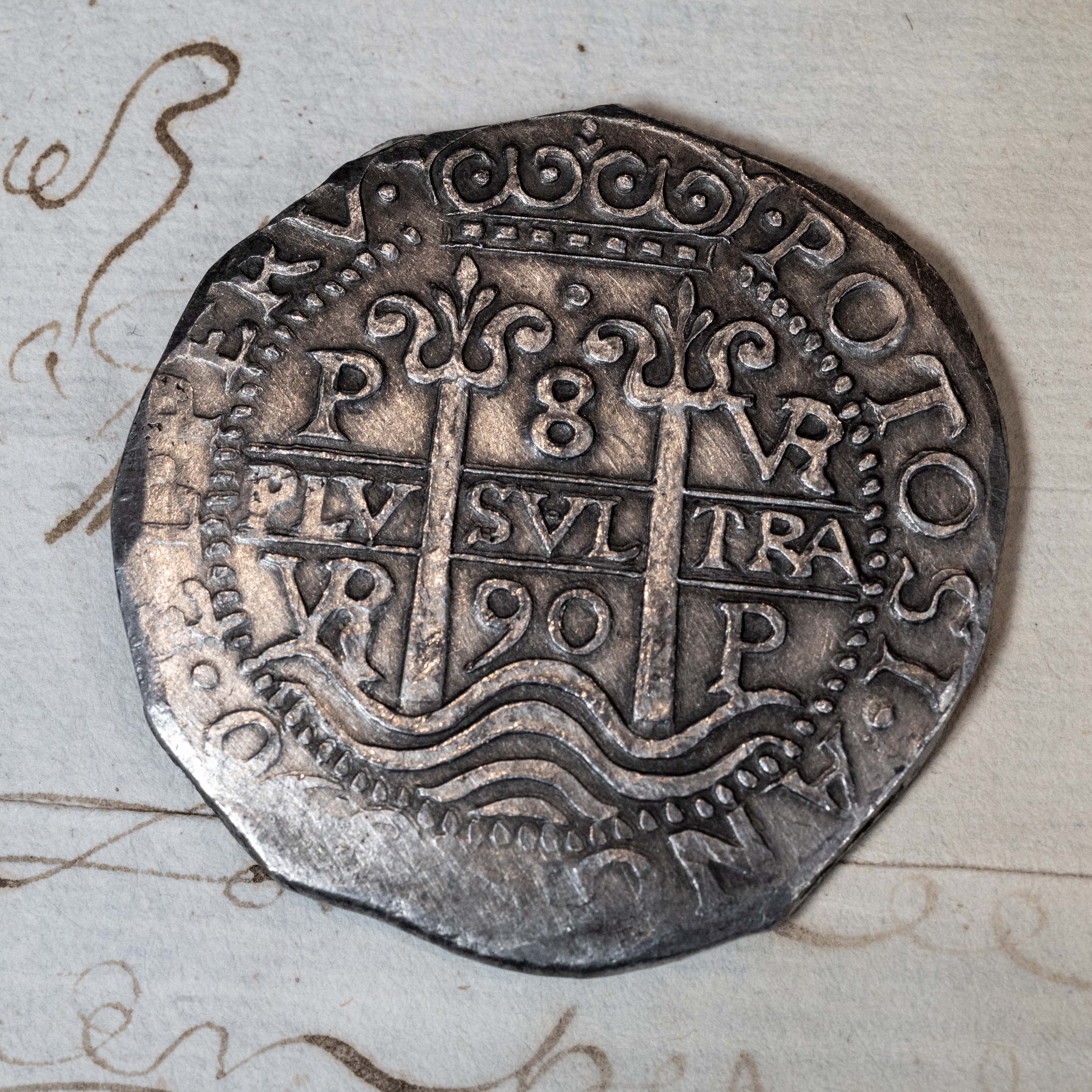 Fortune Token - 1690 Spanish 8 Reale Cob Coin