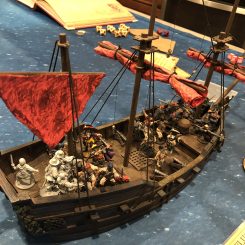 Light Frigate with furled sails