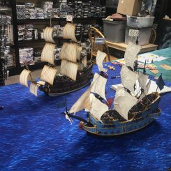 Blood & Plunder Game Galleons match in a game store