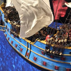 French galleon deck loaded with models