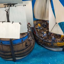 Two blood & Plunder ships grappled