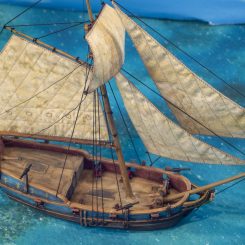 Bermuda Sloop rigged with "Seamons' Quality Sails"