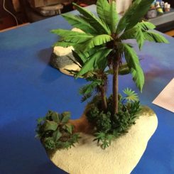 Palm tree made with printed paper, wire and wood glue by Johnathan Boen