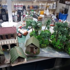 Jungle terrain and palm trees by Richard Heath