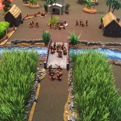 Palm and tall grass scatter terrain by Sean O'Neill