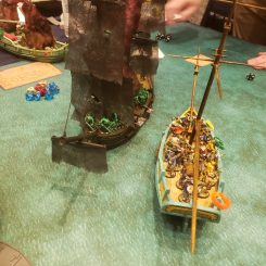 Jason's flagship sails for the incoming Brig