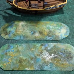 Final product of a shoal terrain template for Blood & Plunder.
